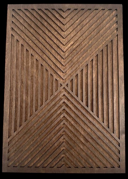 Drewniany panel dekoracyjny 3D – 50x70 cm | 1 szt - 139zł