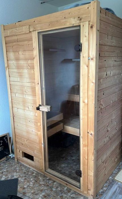Sauna fińska SUCHA z drewna +piec ze sterowaniem 3,6kW 230V-400V 2-4os