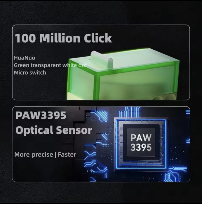 Игровая мышь | мышь ajazz aj159 pro | paw 3395 | 8K hz