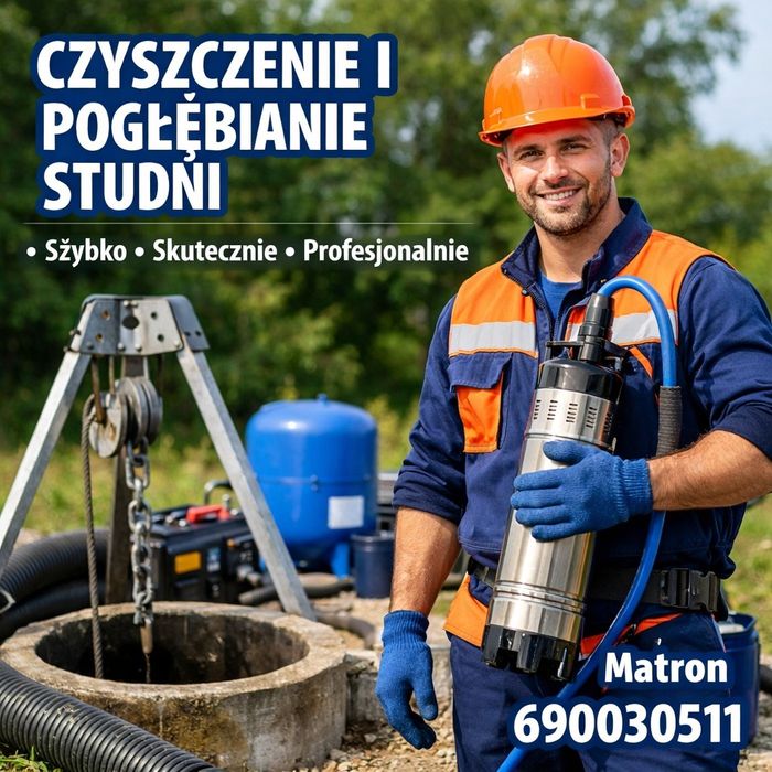 Czyszczenie i pogłębianie studni kręgowych Wycena Gratis