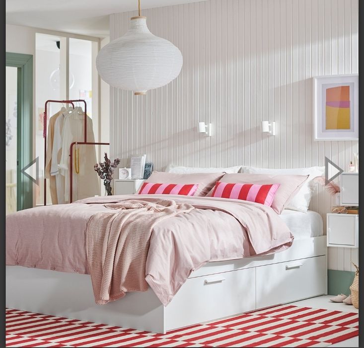Абсолютно НОВЕ ліжко IKEA BRIMNES 140x200 | Упаковка | З шухлядами
