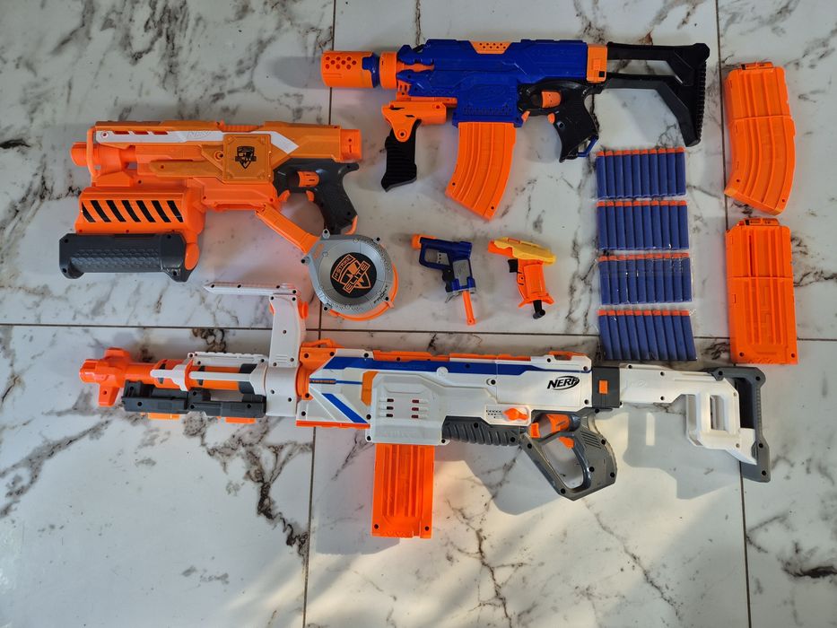 Karabiny i pistolety NERF zestaw extra