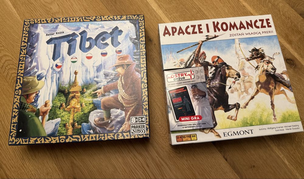 Tibet oraz Apacze i Komancze - pakiet 2 gier planszowych i gratis