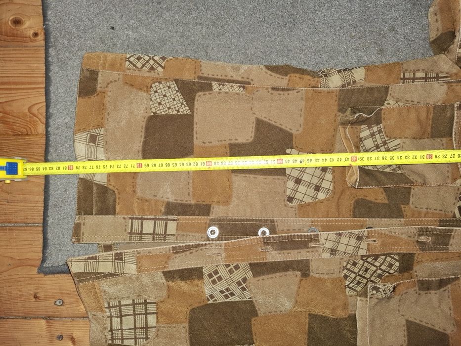 Kurtka,koszula w stylu patchwork, zamszowa M