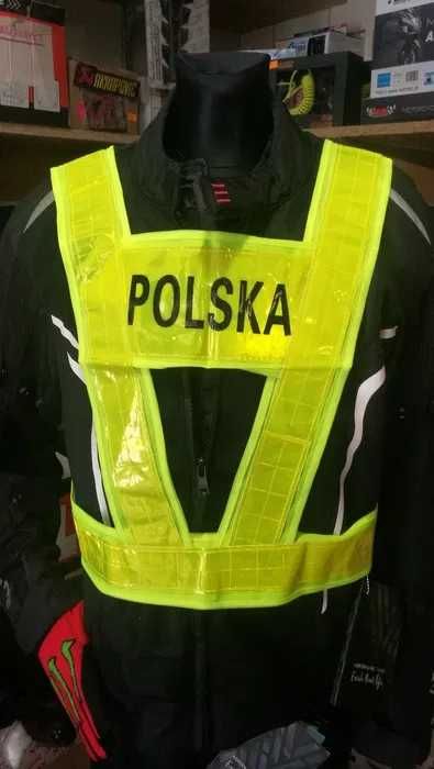 NOWY!!! Motocyklowa kamizelka odblaskowa POLSKA