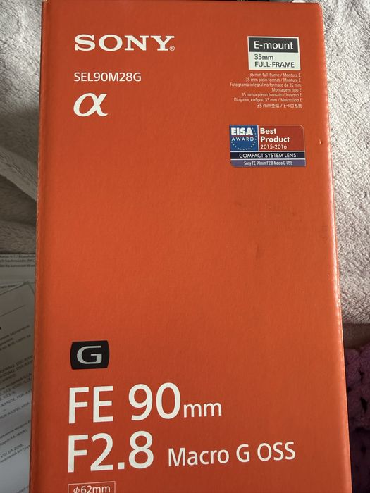 объектив Sony FE 90mm F2.8 Macro G OSS (SEL90M28G), состояние почти новое