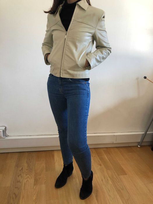 Blusão Bege Salsa em Pele