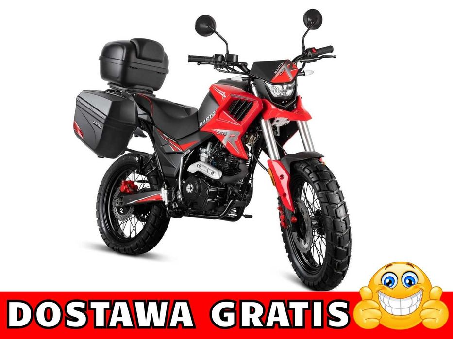 Dostawa Gratis !!! Motocykl BARTON HYPER 125 Z KUFRAMI !! Mocny