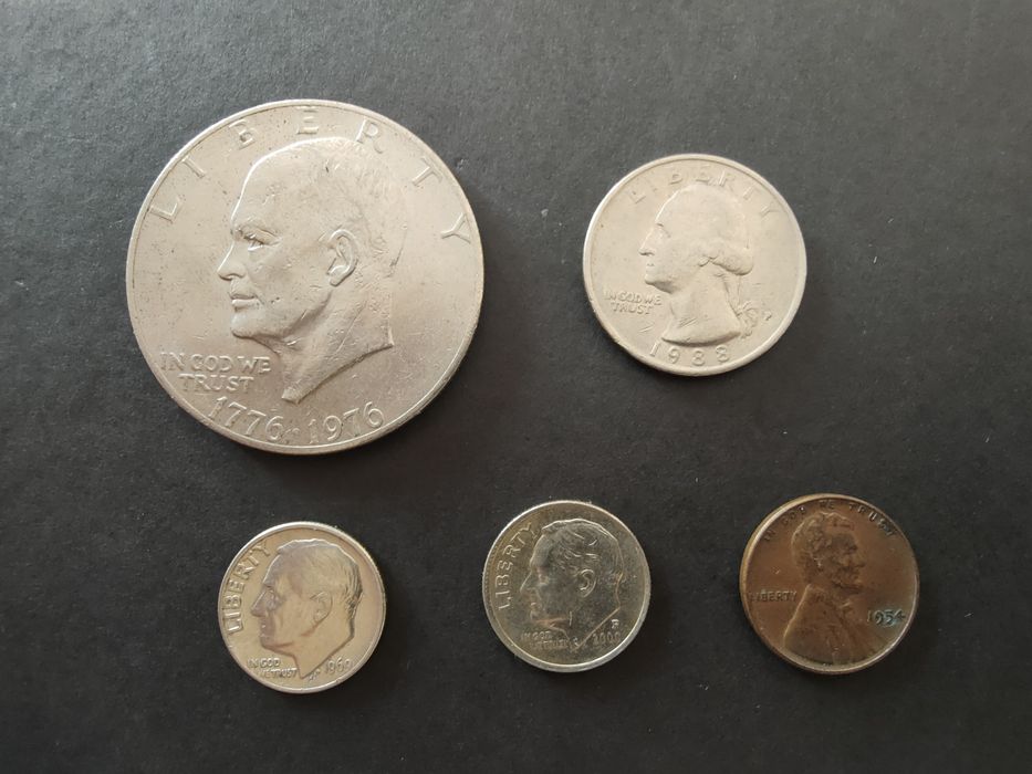 lote moedas dolar rupia dirham  Marrocos Eua Canada Mauricias