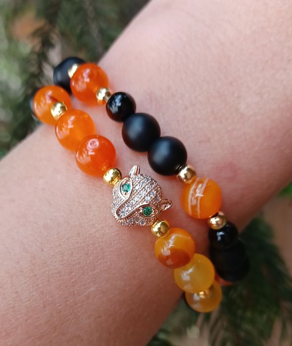 Bransoletki 2w1 z kamienia naturalnego Handmade