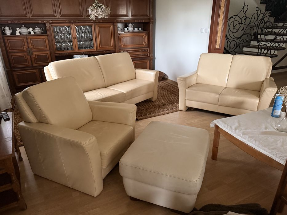 Skórzany zestw wypoczynkowy