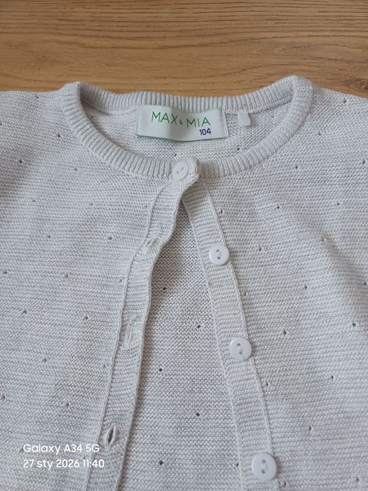 Sweterek kardigan dziewczecy 98