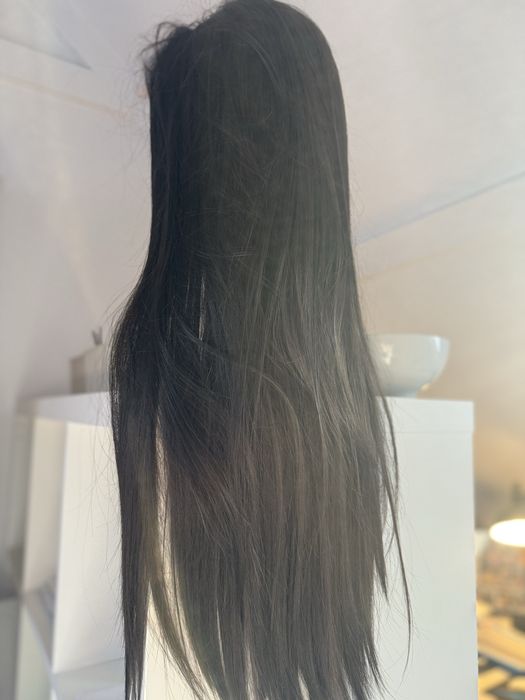 Peruka z wlosow indyjskich 70cm ciemny bra  -Nowa