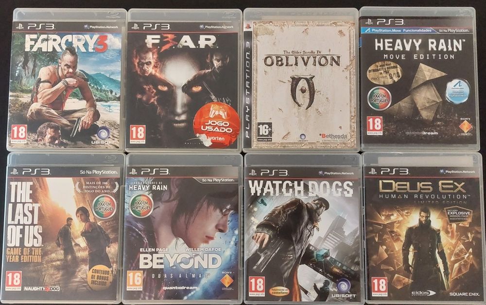Conjunto 8 jogos PS3