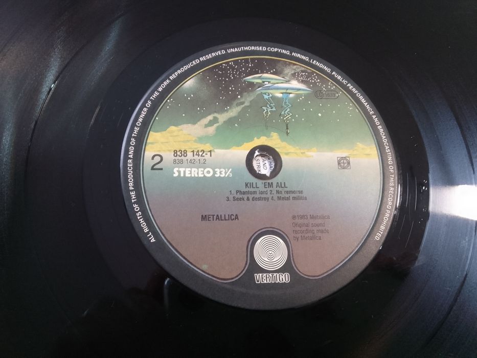 Metallica kill em all África do sul lp