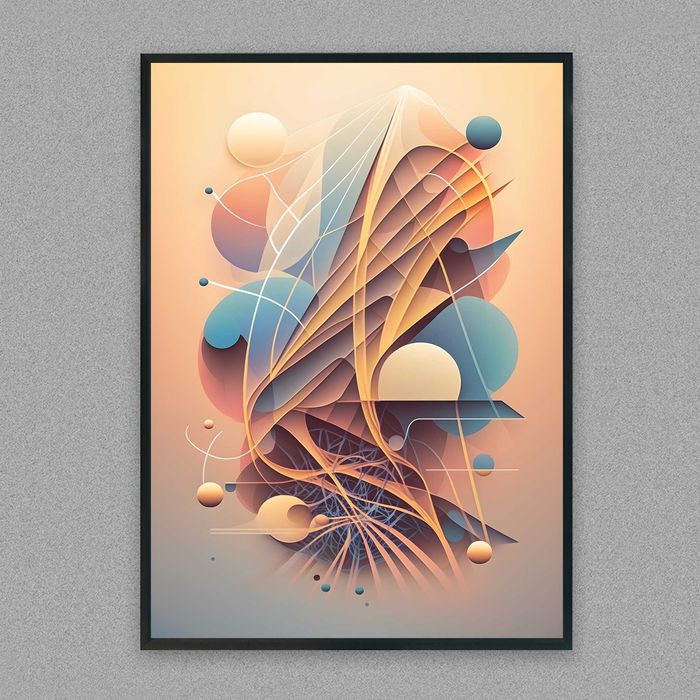 plakat abstrakcja 3d, plakat obraz do pokoju trójwymiarowa abstrakcja