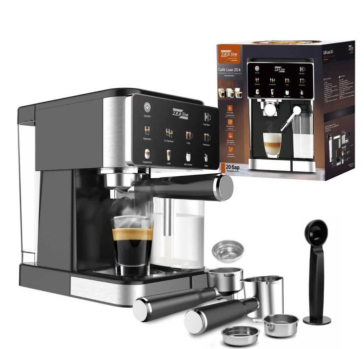 ХИТ! Рожковая кофемашина Zepline ZP-6806 кавомашина кавоварка 3000 Вт