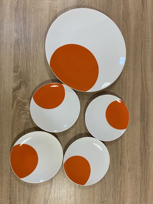 Vista Alegre, 1 prato grande e 4 de sobremesa, coleção Eclipse