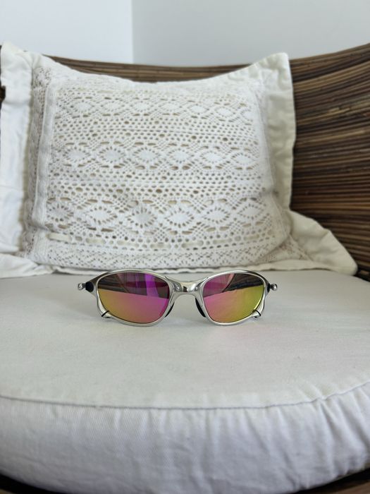 Óculos juliet prateados e rosas (metal)