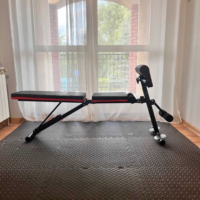 Zestaw Do Ćwiczeń 130kg Domowa Siłownia Ławeczka Atlas Sprzęt Siłowy