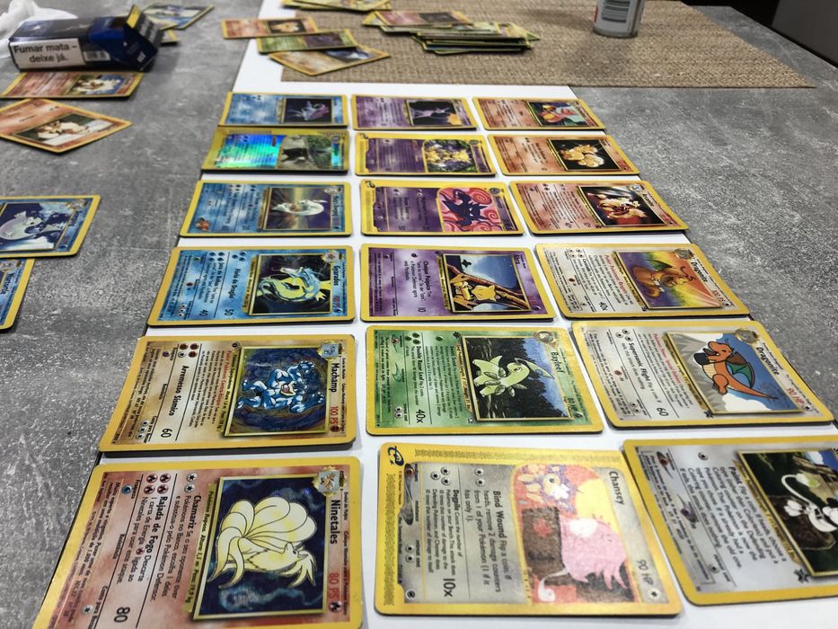 Lote Cartas Pokémon Base Set & Clássicas (Wizards of the Coast) - Holo e 1ª Edição