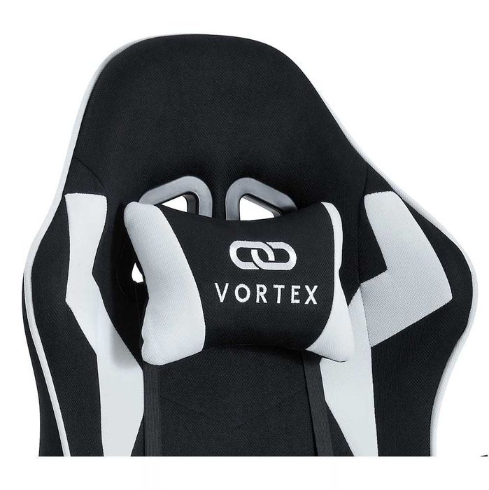 Fotel Gamingowy Vortex Czarno/Biały Ergonomia i Design w dobrej cenie