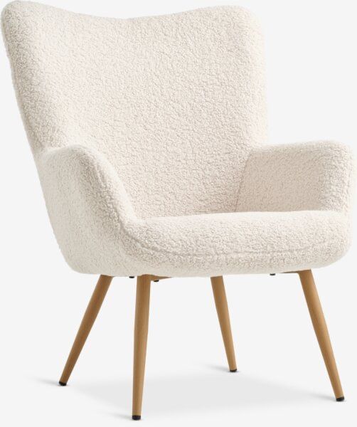 Fotel HUNDESTED naturalna biel plusz/kolor naturalny dąb