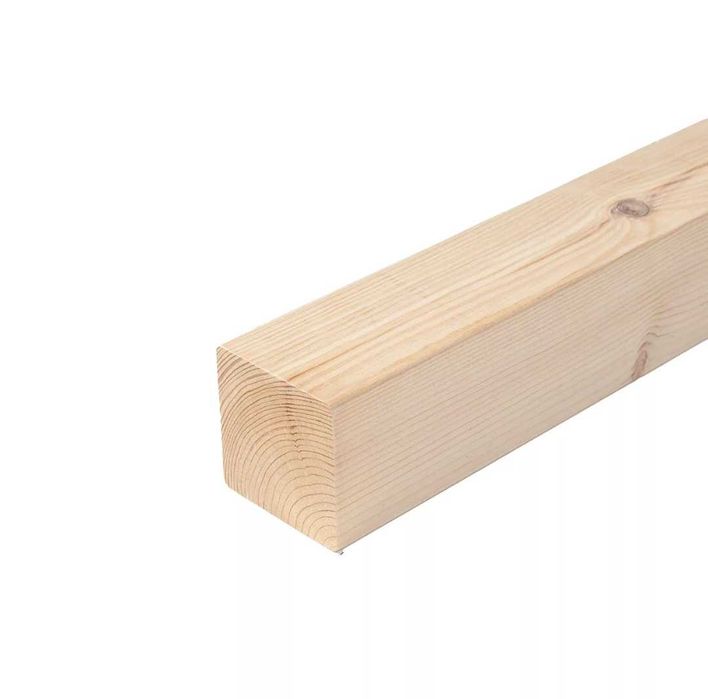 Poste de madeira seca aplainada 95x95 - Abeto nórdico