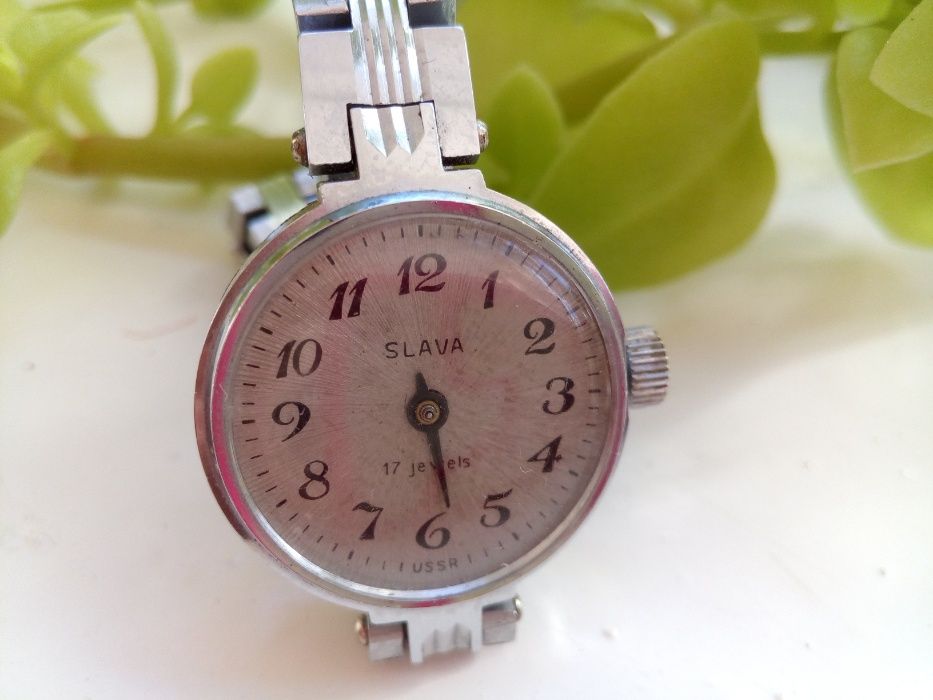 Часы СССР SLAVA (Слава) 17 jewels (made in USSR) с браслетом