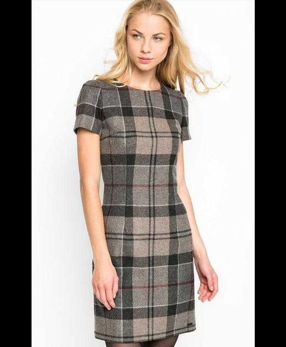 Оригинал.новое,шерстяное платье в клетку barbour