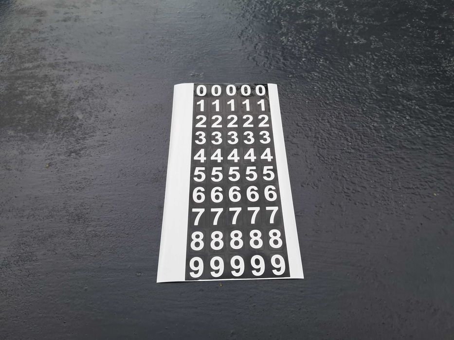 Наклейки на авто стікери самоклеючі водостійкі наклейки цифри наліпка