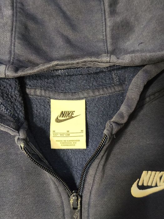 Nike оригинал — синяя кофта с капюшоном, на молнии