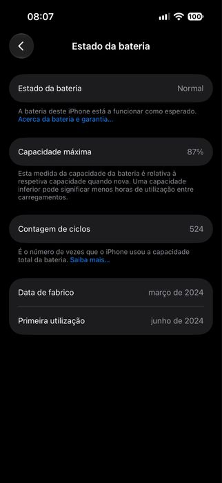 Iphone 15 preto 128gb como novo