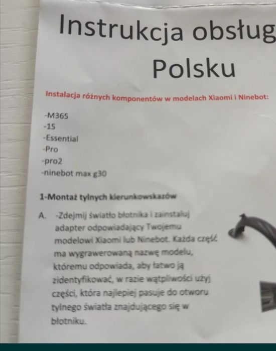 Kierunkowskazy do hulajnogi Xiaomi i Ninebot