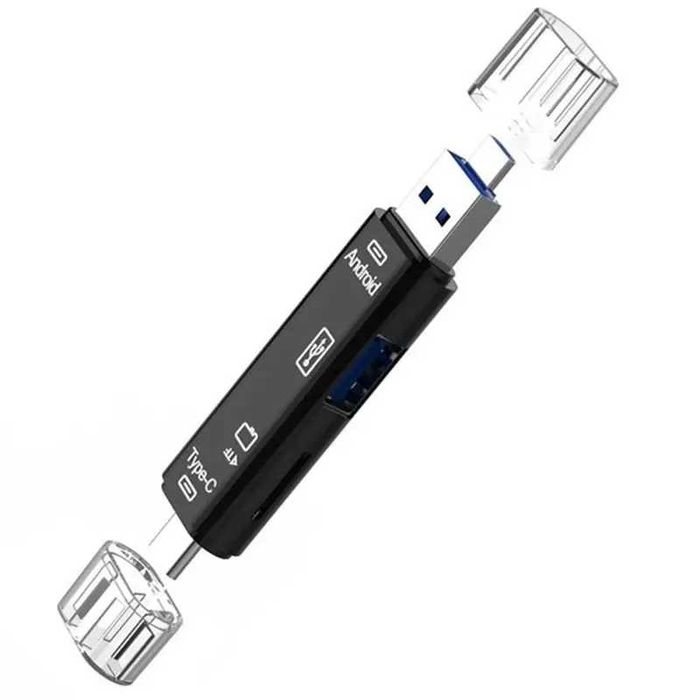5w1 adapter USB 2.0 typ C/Usb/MicroSD czytnik kart SD przejściówka
