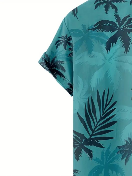 Гавайська сорочка з пальмами / літня чоловіча сорочка Hawaiian Style