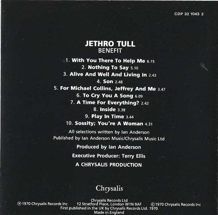 Jethro Tull - - - - - Benefit - - - - - CD