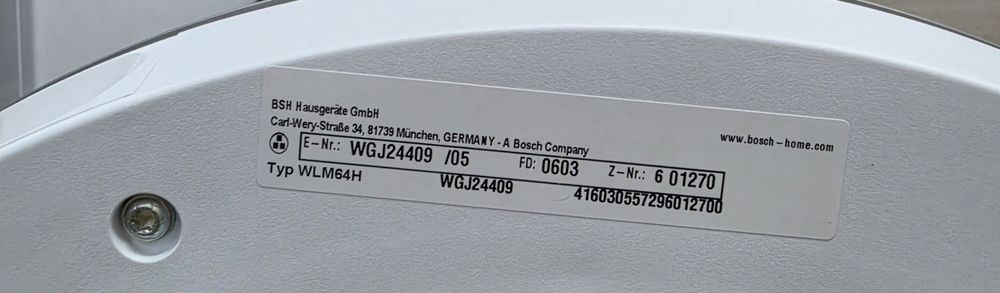 Нова пральна машина Bosch (Ретура) 9кг Wifi 2026рік  Пар 1 рік Гарантія