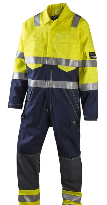Kombinezon roboczy trudnopalny MULTINORM, klasa 3 - Żółty/Granatowy - 13104 - JAK Workwear