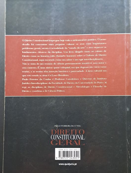 Direito Constucional. Paulo Ferreira da Cunha