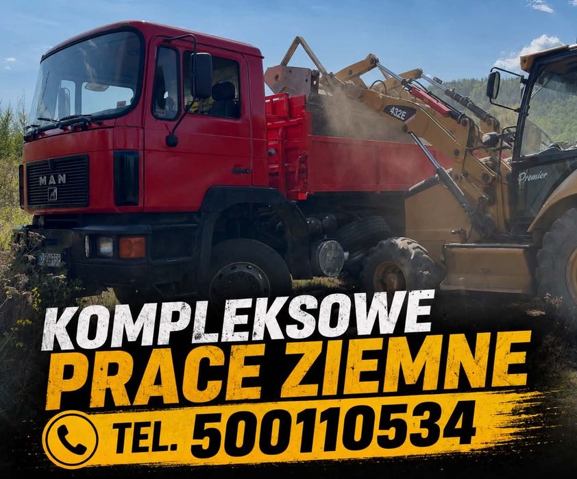 Usługi Koparko-ładowarką , Młot ,Wywrotka 4×4 10 t ,kompleksowo