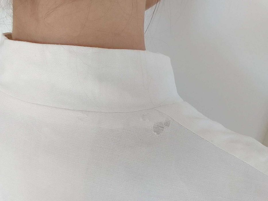 Letni wiosenny lekki lniany płaszcz trencz len wiskoza 16 L XL
