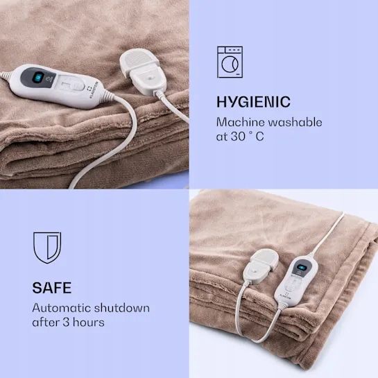 Koc elektryczny 120W nadaje się do prania 180x130