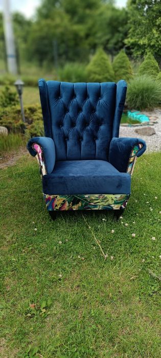 Fotel uszak styl Boho producent -na sprężynach!