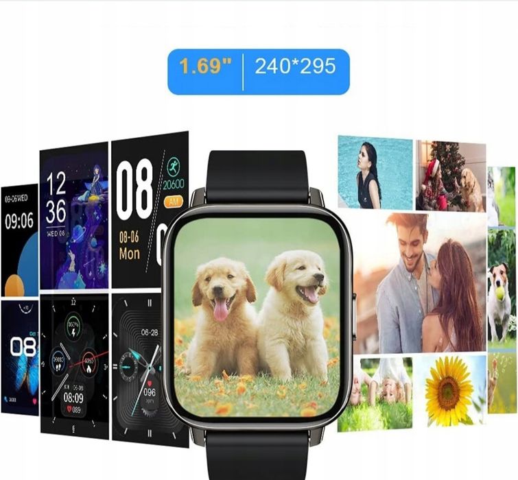 Smartwatch Motast P32 czarny krokomierz kalorie