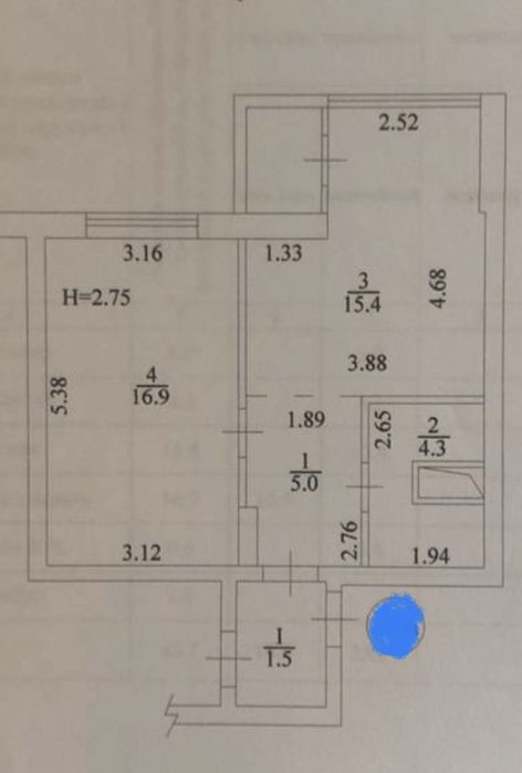 1-кімнатна квартира, ЖК «Навігатор», провулок Балтійський, 3а
