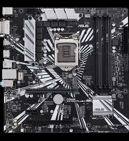 Материнські плати LGA1151-V2 ASUS PRIME Z370M-PLUS II, Z370-P гарантія