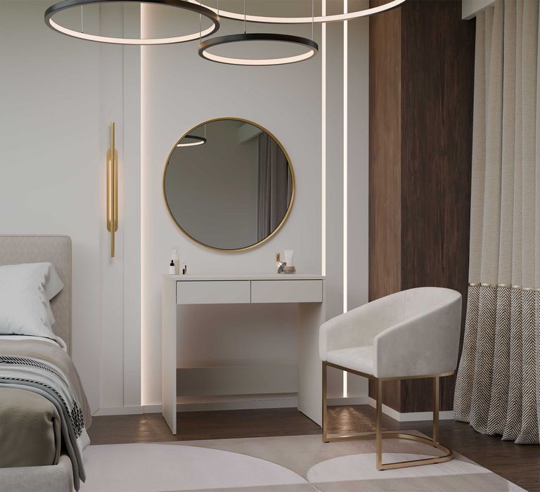 Biurko MARINA 2S 2 Szuflady Kaszmir Beż Do Biura Do Gabinetu