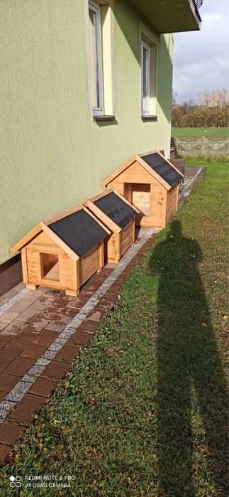 Budy dla psa drewniane