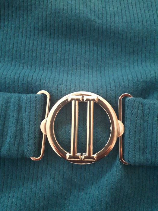 Sukienka zielona długa z paskiem S M L  nowa